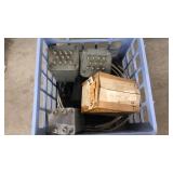 CRATE OF RADIO & ELECTRICAL PARTS