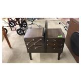ANTQ. ACCORDION STYLE SEWING CADDY & CONTENTS
