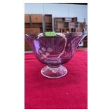 AMETHYST TO CLEAR CENTER PIECE BOWL