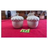 LENOX ACORN SALT & PEPPER SHAKERS