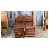 FULL SIZE HEADBOARD/FOOTBOARD & 2 END TABLES