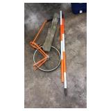 LAND SURVEY ROD & MEASURING WHEEL