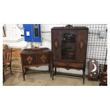 ART DECO 2 PC CHINA CABINET & SERVER
