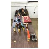 TABLE LOT OF GILBERT 3/16 TRAINS AND ACCESSORIES