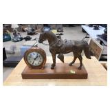 ANTIQUE CARNIVAL CLOCK HORSE FIGURAL