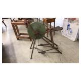 ANTIQUE SHARPENERS STONE ON A STAND