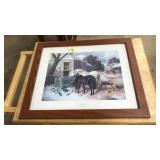 FRAMED LITHOGRAPH BY JF HERRING SR