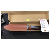 HEAVY DUTY GARDEN EARTH MOVING KNIFE W/SHEATH