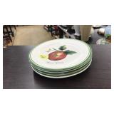 WILLIAMS-SONOMA HERLOOM TOMATOES 4 PC PLATE SET