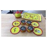 CURIOUS GEORGE TIN TEA SET W/TRAY
