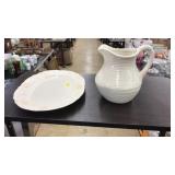 WASHINGTON COLONIAL PLATTER & HOME SCENSE PITCHER