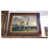 K. ROSSI LITHOGRAPH OF WHITE STALLION