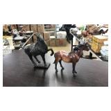 2 HORSE FIGURALS