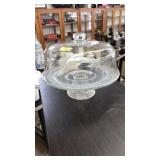 GLASS CAKE PLATE W/ LID
