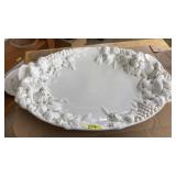 MILK GLASS CHERUB SERVING PLATTER