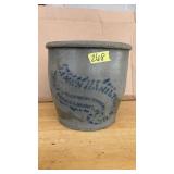 ANTIQUE 19TH CENTURY SALT GLAZED STONEWARE CROCK