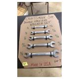 CRAFTSMAN 5PC DOUBLE OPEN-END WRENCH SET