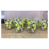 (8) VINTAGE LEMON GLASSES