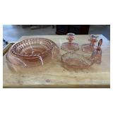 COLL OF PINK DEPRESSION GLASS