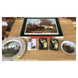 LOT OF ASST FOX HUNT DECORATIONS