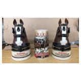 (3) BUDWEISER DECORATIVE STEINS