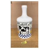 DECORATIVE MILK GLASS BOTTLE