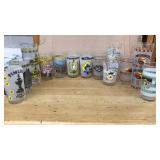 (16) VARIOUS HORSE RACING GLASS TUMBLERS