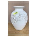 11IN PAT LESTER HORSE VASE, 1998