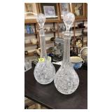 PAIR OF CRYSTAL DECANTERS