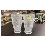2 ORNATE GLASS VASES