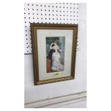 BALLROOM DANCERS FRAMED ARTWORK, 16X12 IN