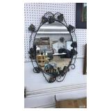 METAL DECORATIVE OVAL WALL MIRROR