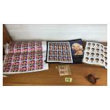 CELEBRITY STAMP SHEETS, ELVIS, MARILYN, AND AUDREY
