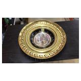 REGENCY BONE CHINA PLATE IN METAL FRAME