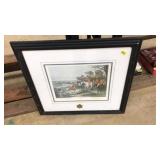 BACHELORS HALL PLATE S FRAMED HUNTSCENE