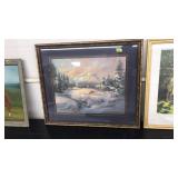LEE K PARKINSON FRAMED SIGNED ARTWORK