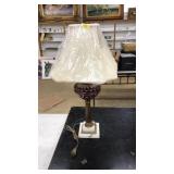 BOHEMIAN RED TO CLEAR GLASS TABLE LAMP