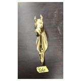 BRASS HORSE COAT HOOK