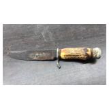 ANTIQUE ANTLER HANDLE KNIFE