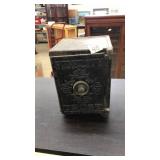 ANTIQUE CAST IRON TABLE SAFE