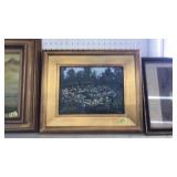 FRAMED OIL ON BOARD POND SCENE, 17X15