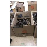 BOX LOT OF ASST TACK & LEATHER