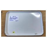 (2) PORCELAIN COATED METAL TRAYS