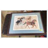 NEWSWANGER, 1933 FRAMED CARRIDGE RIDE SCENE