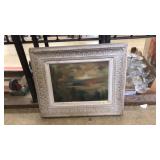 FRAMED OIL ON BOARD LANDSCAPE, 24X20