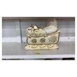 SANTA ON SLEIGH COOKIE JAR