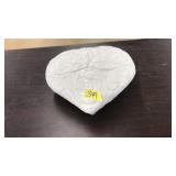 MILK GLASS CUPID HEART VANITY BOX