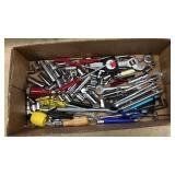 BOX LOT OF ASST. TOOLS: SOCKETS, EXTENSIONS, ETC