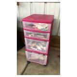 ROLLING STORAGE TOTE WITH ASST. CRAFT