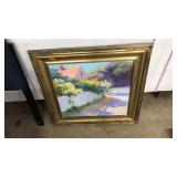 GILTED FRAMED LANDSCAPE SCENE